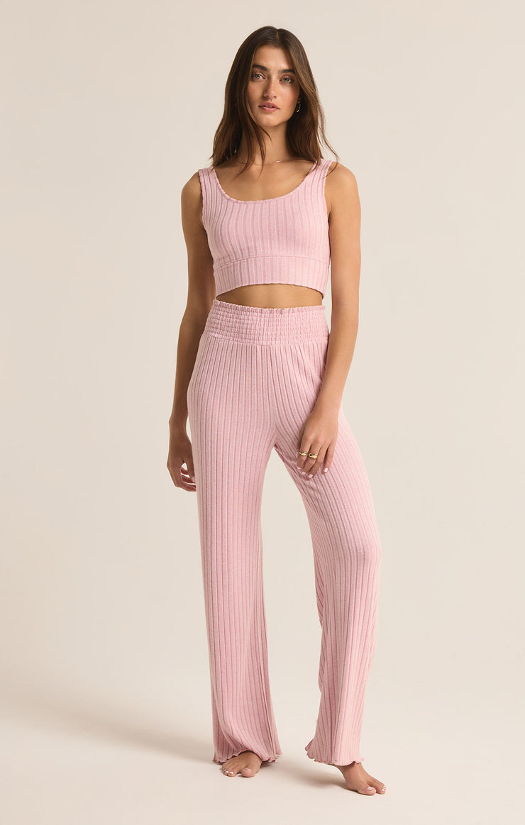 Pants Dawn Smocked Rib Pant Sunset Mauve