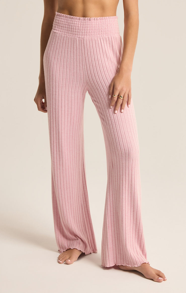 Pants Dawn Smocked Rib Pant Sunset Mauve