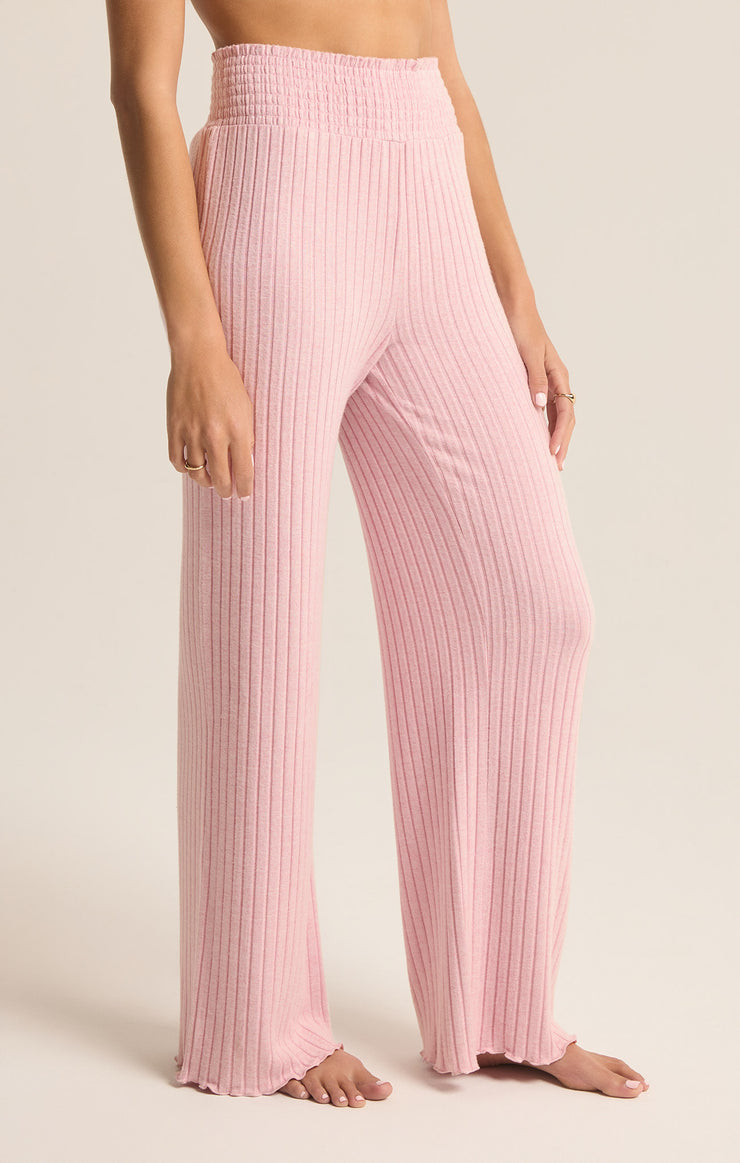 Pants Dawn Smocked Rib Pant Sunset Mauve