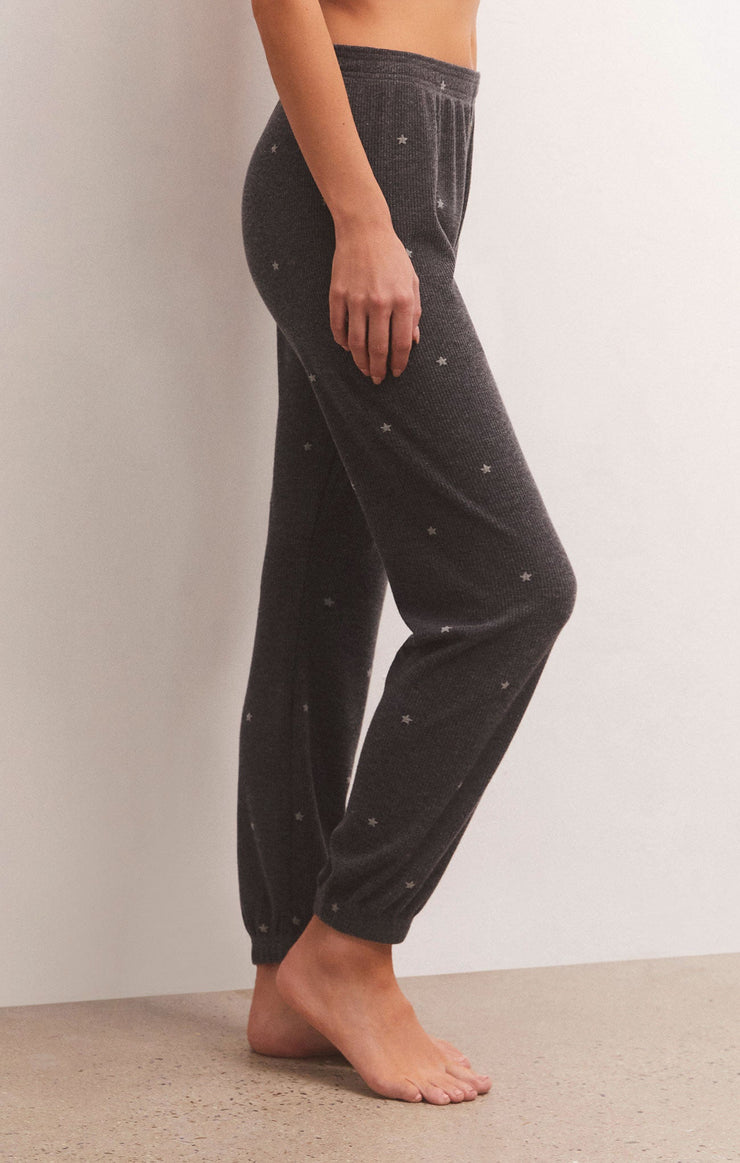 Pants Cozy Days Star Thermal Jogger Heather Black