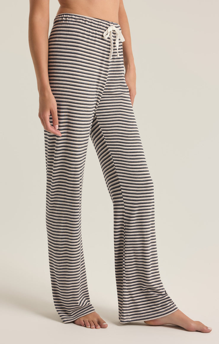 Pants Lounger Stripe Modal Rib Pant Light Oatmeal Heather