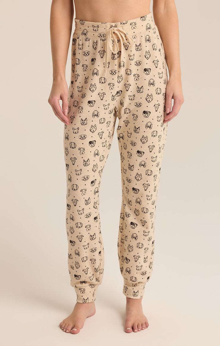 Pants Pup Brushed Knit Jogger Light Oatmeal Heather