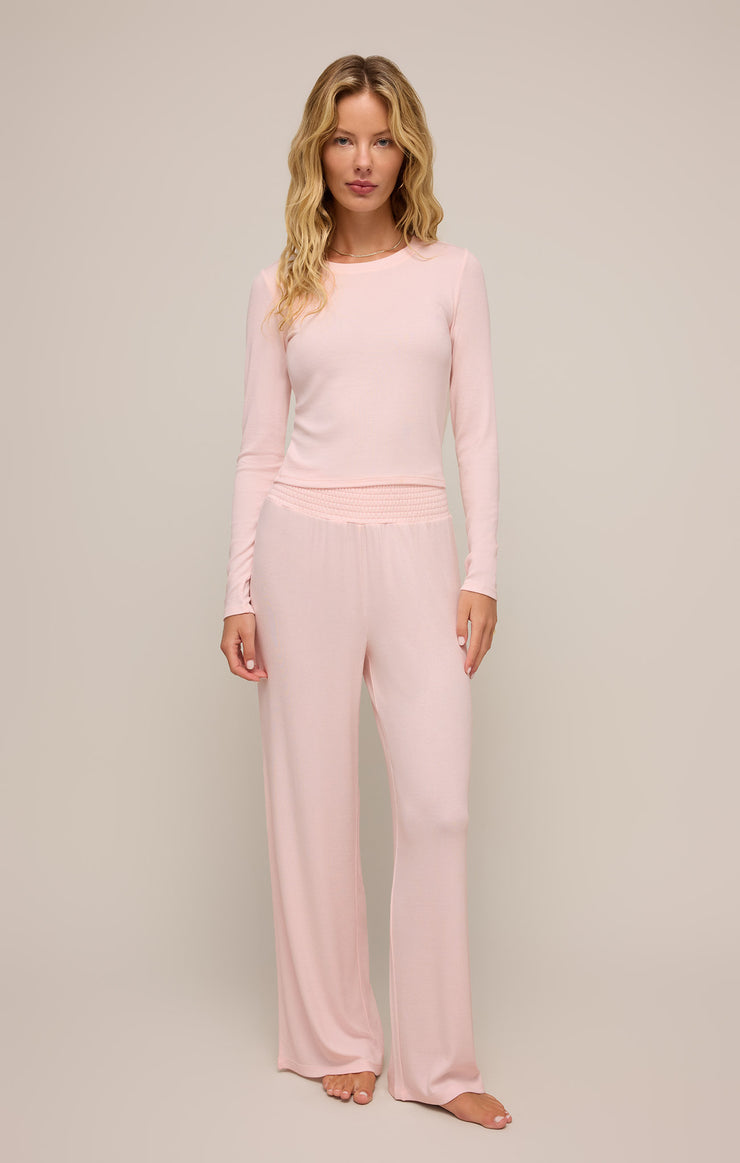 Pants Dawn Lux Rib Pant Whisper Pink