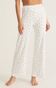 PantsVintage Ditsy Floral Pointelle Pant White Shell