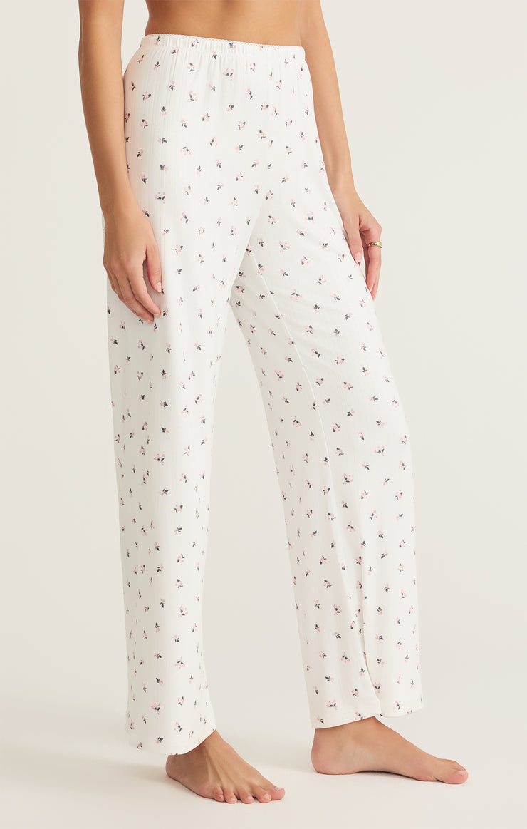 Pants Vintage Ditsy Floral Pointelle Pant White Shell