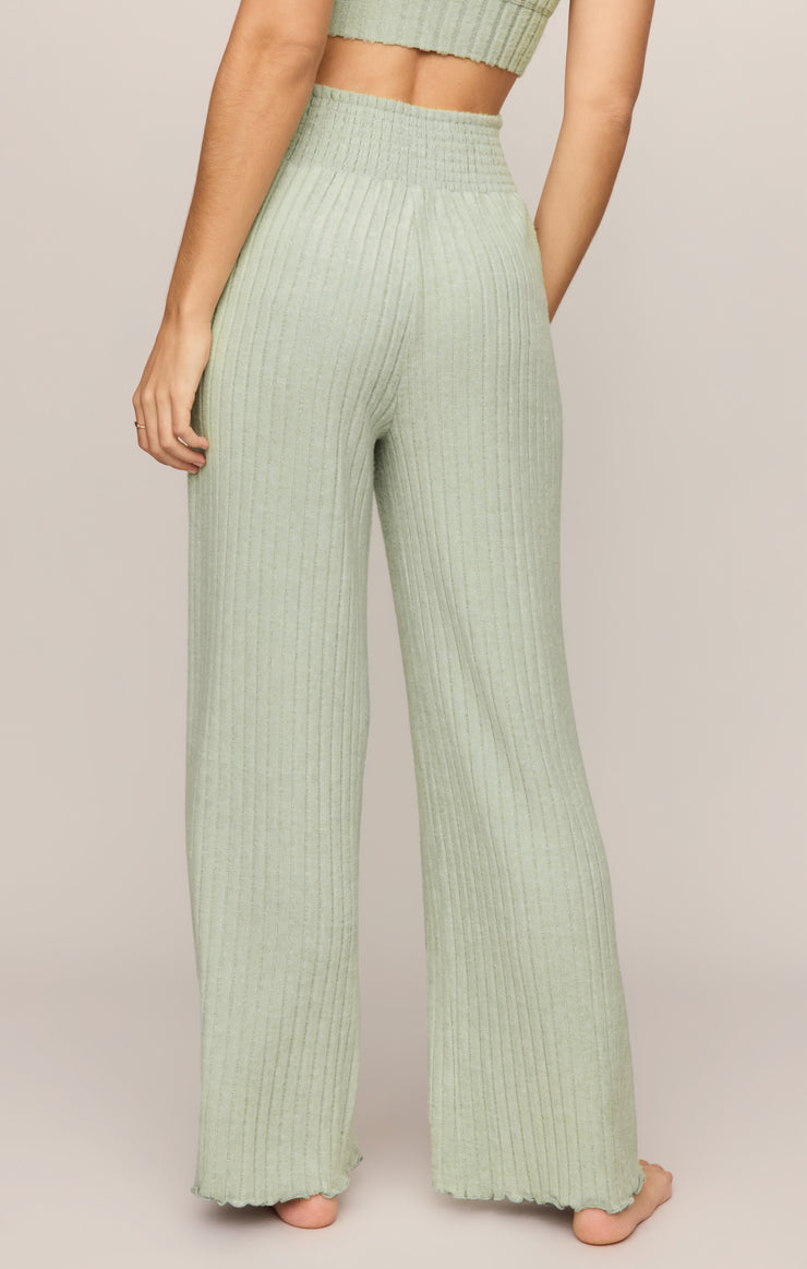Dawn Smocked Silky Rib Pant