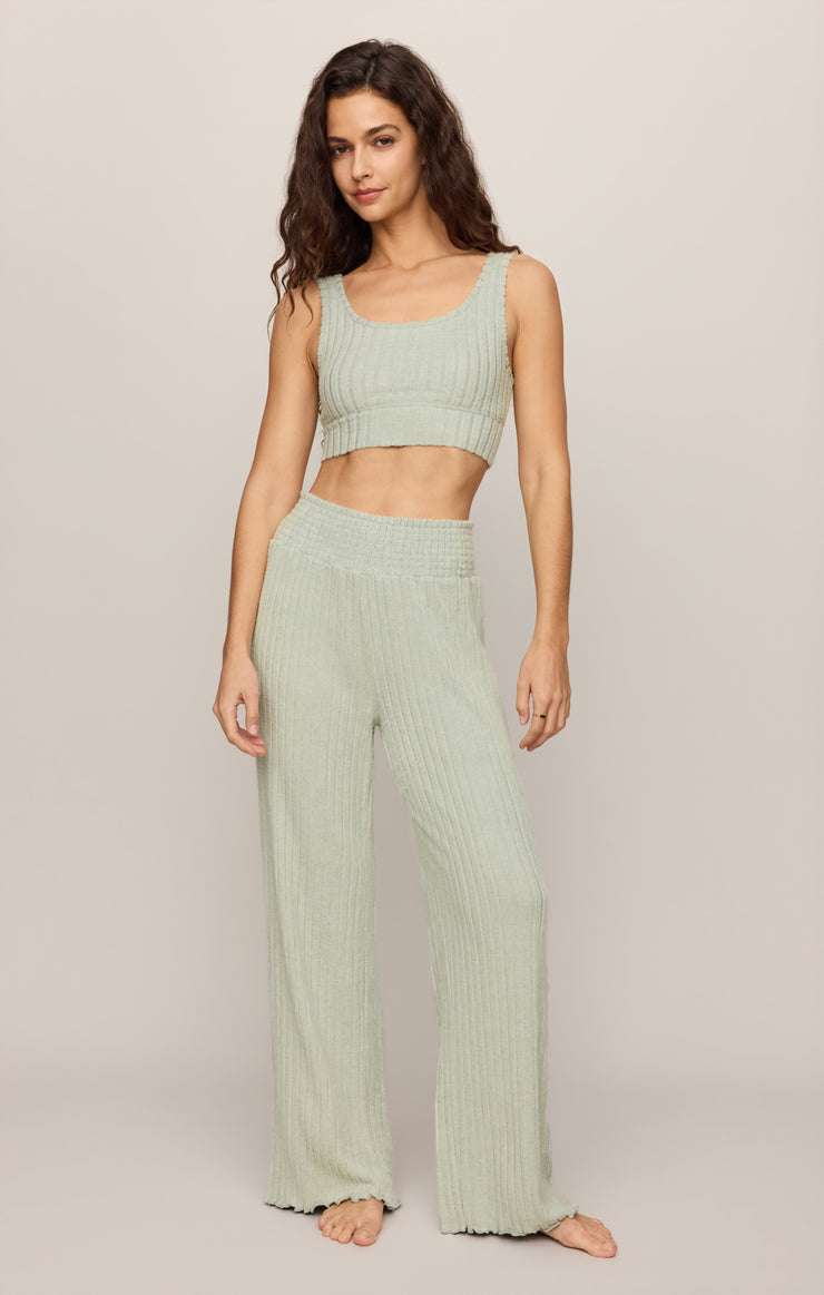 Dawn Smocked Silky Rib Pant