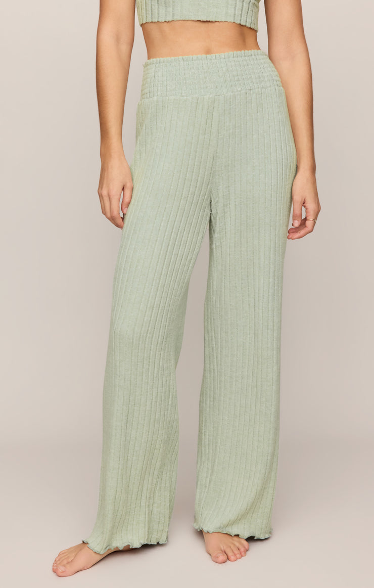 Dawn Smocked Silky Rib Pant