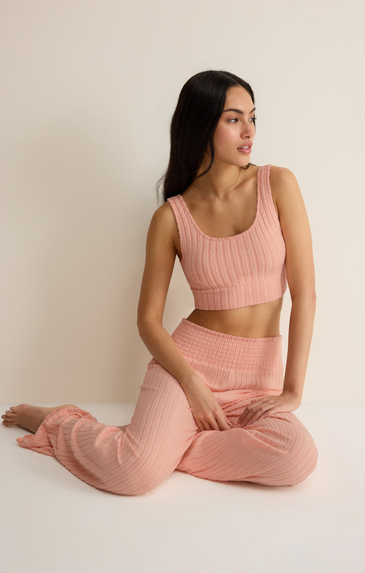 Dawn Smocked Silky Rib Pant