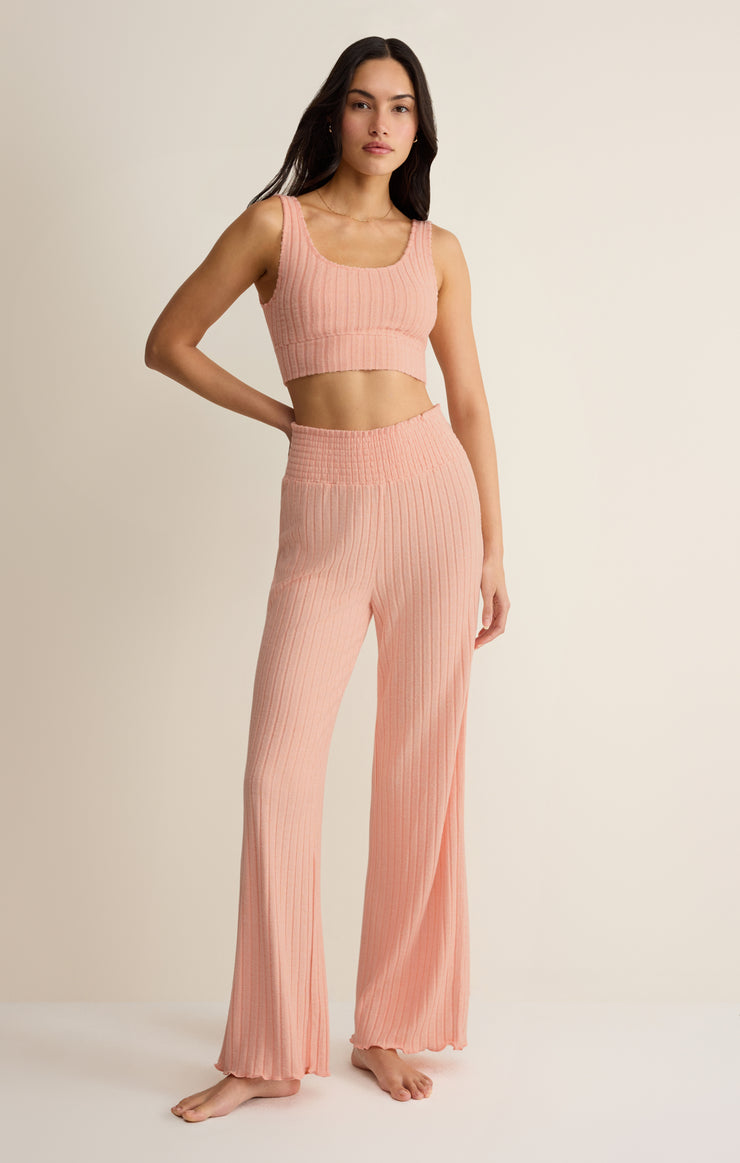 Dawn Smocked Silky Rib Pant