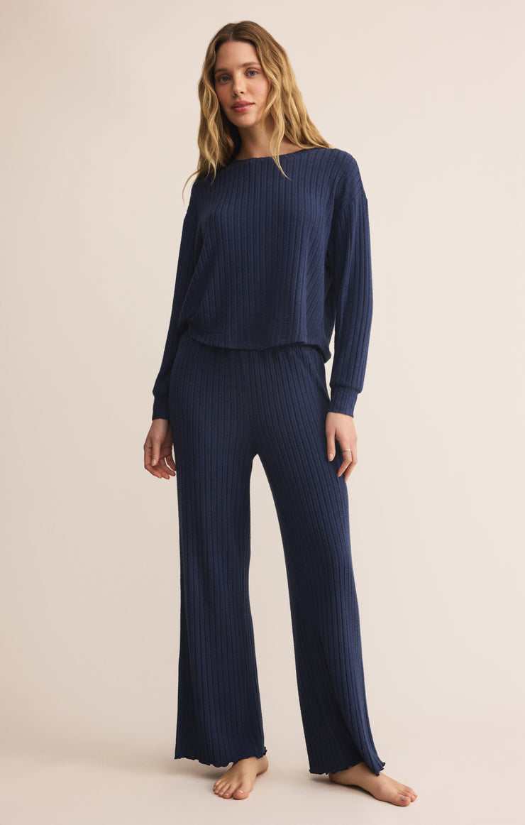 Pants Dawn Smocked Rib Pant Blue Sapphire