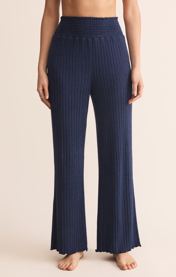 Pants Dawn Smocked Rib Pant Blue Sapphire