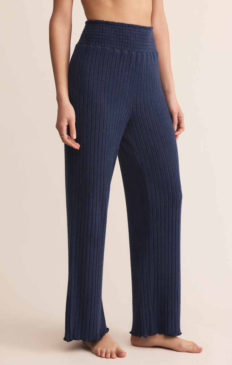 Pants Dawn Smocked Rib Pant Blue Sapphire