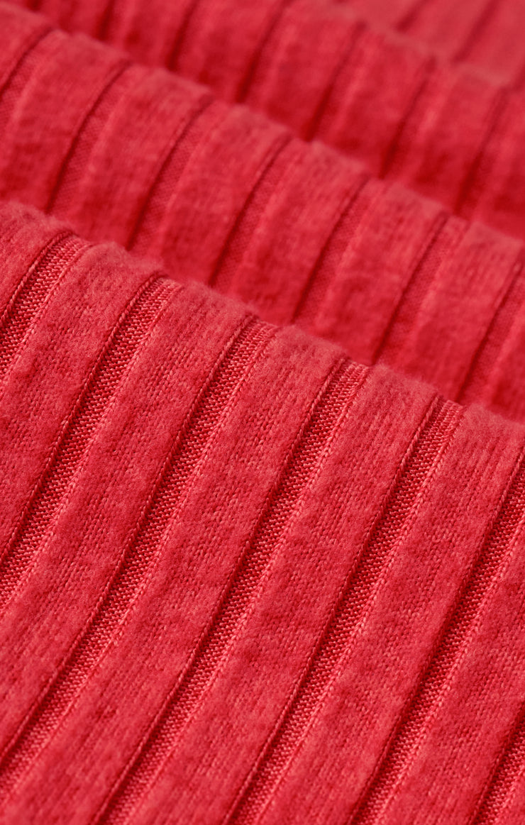 Tops Zoe Silky Rib Tank Bra Crimson Crush