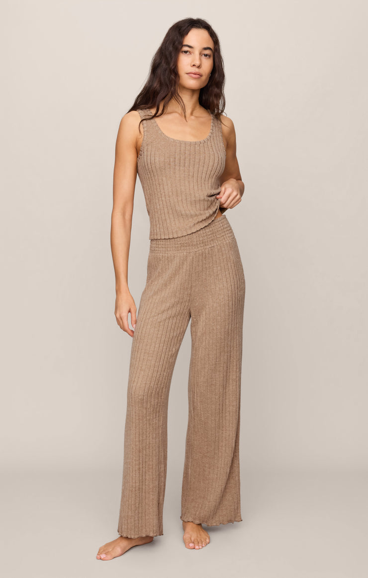 Dawn Smocked Silky Rib Pant