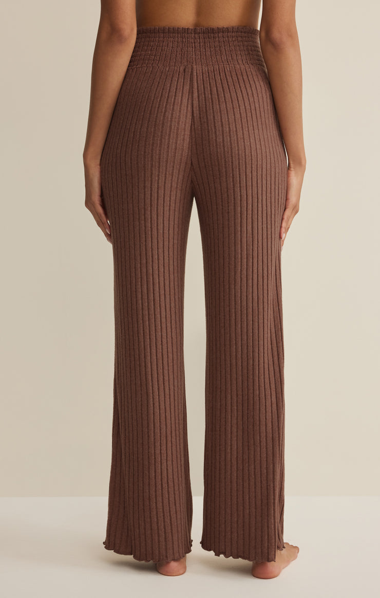 Pants Dawn Smocked Silky Rib Pant Macchiato