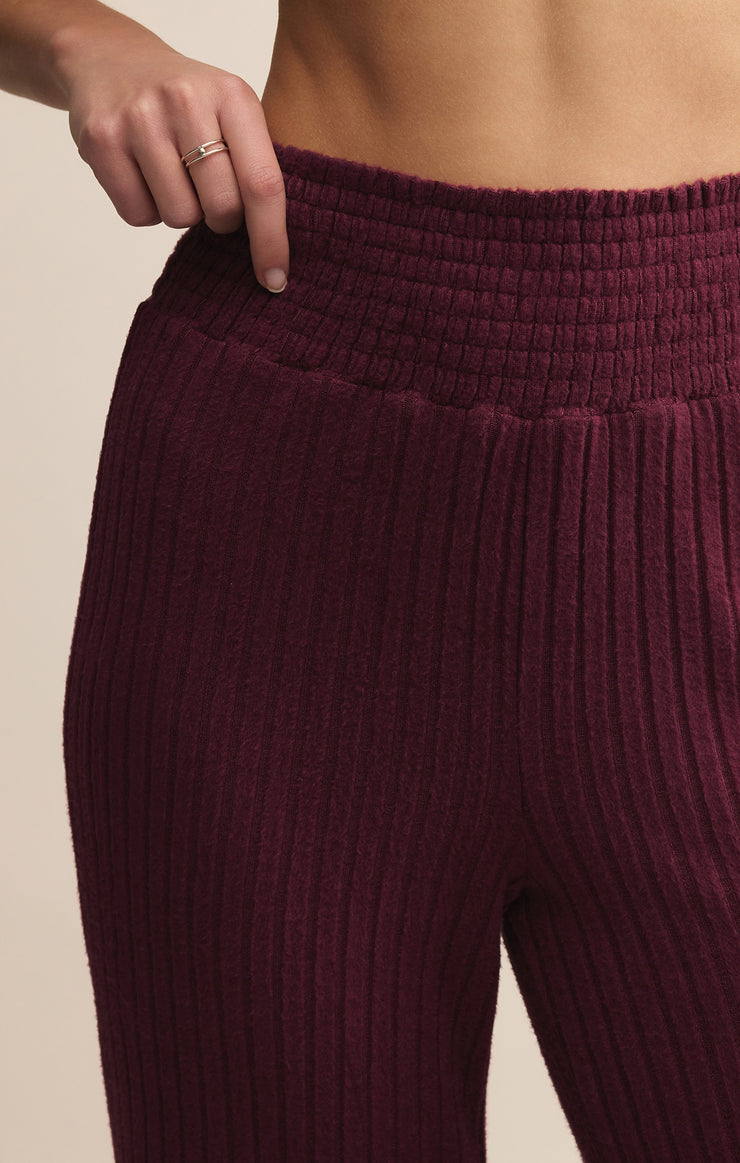 Pants Dawn Smocked Rib Pant Merlot