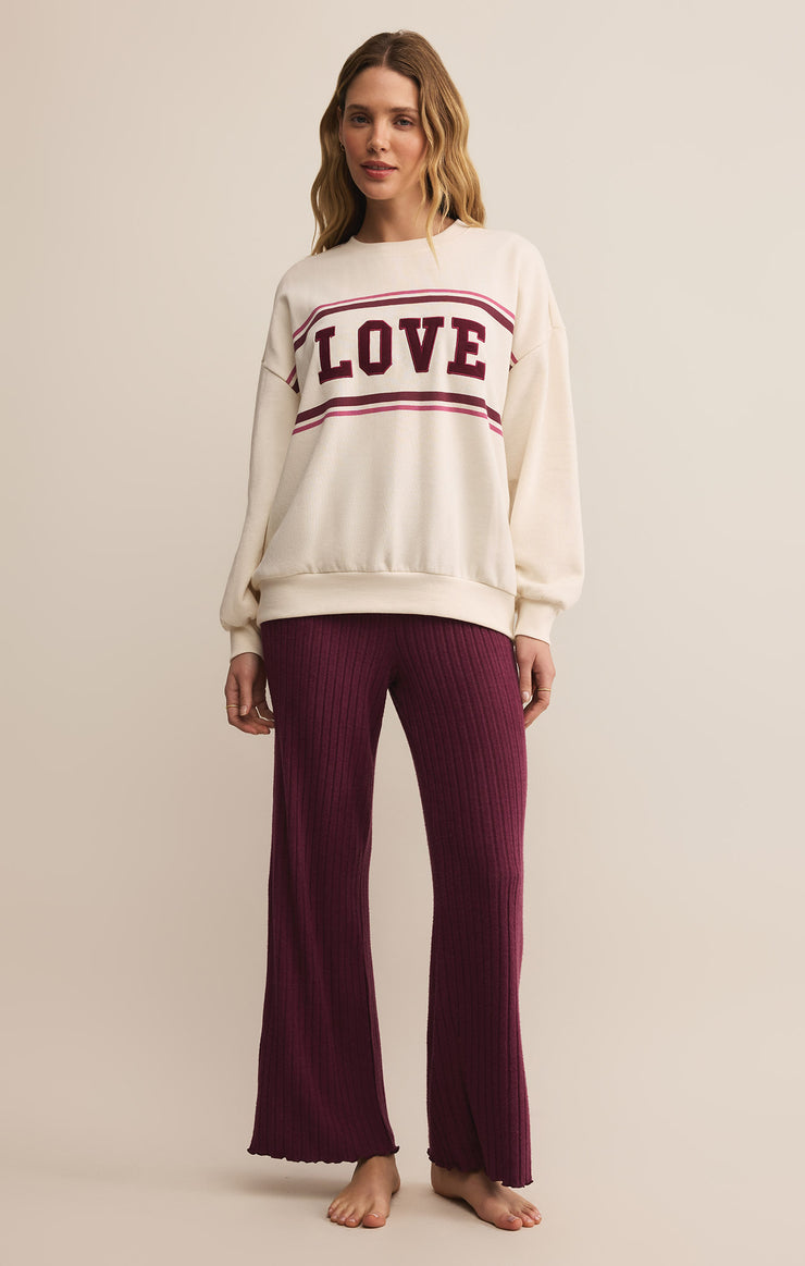 Pants Dawn Smocked Rib Pant Merlot