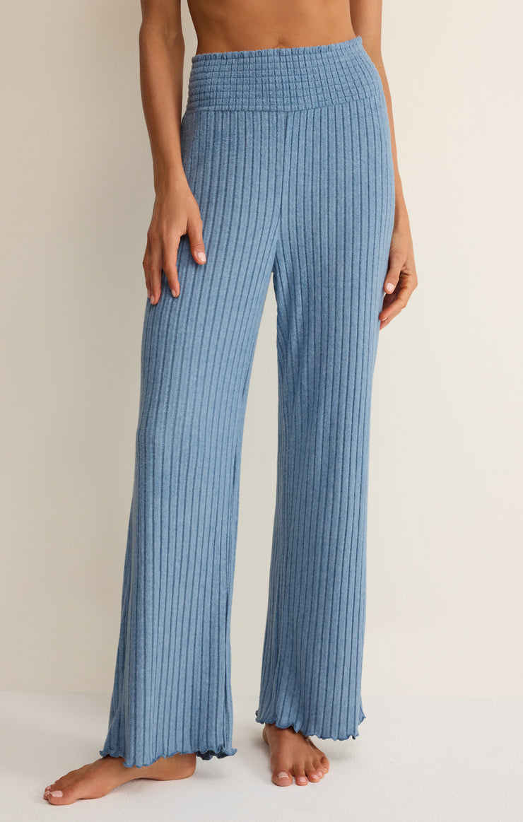 Pants Dawn Smocked Silky Rib Pant Oceanic Blue