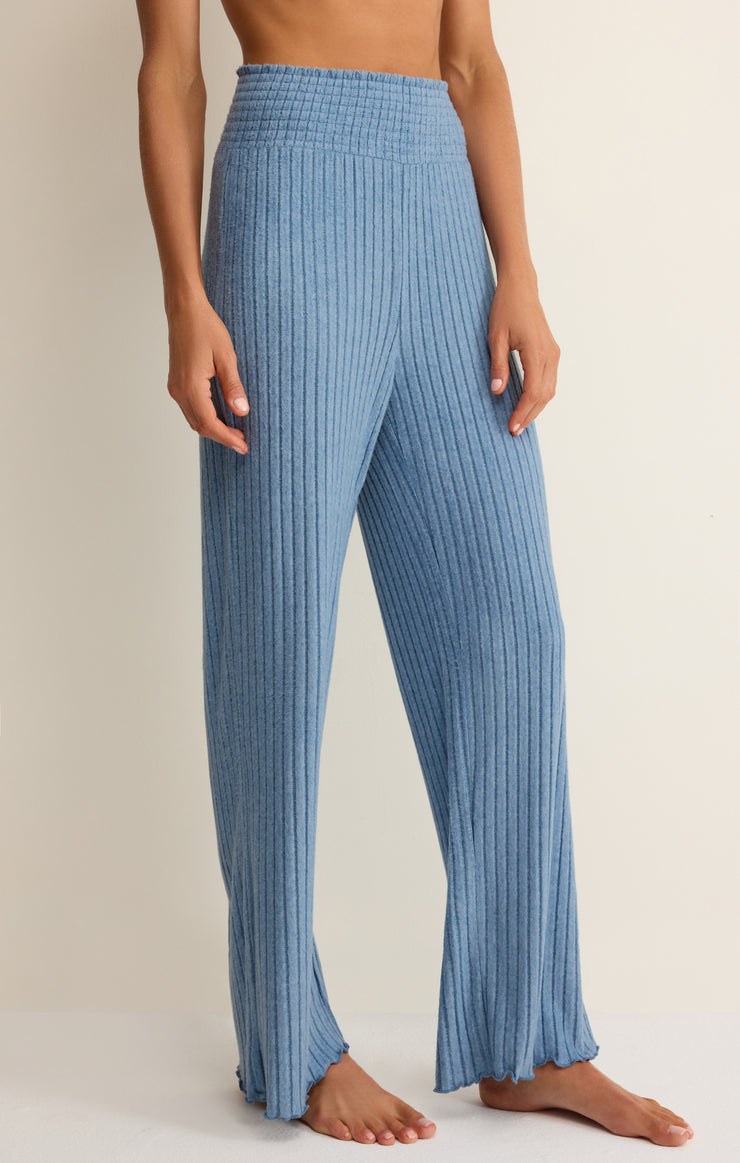 Pants Dawn Smocked Silky Rib Pant Oceanic Blue