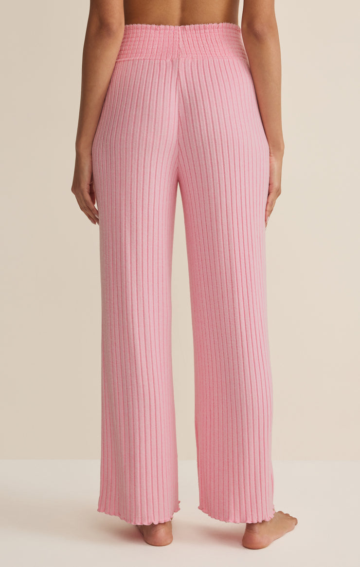 Pants Dawn Smocked Silky Rib Pant Passion Fruit