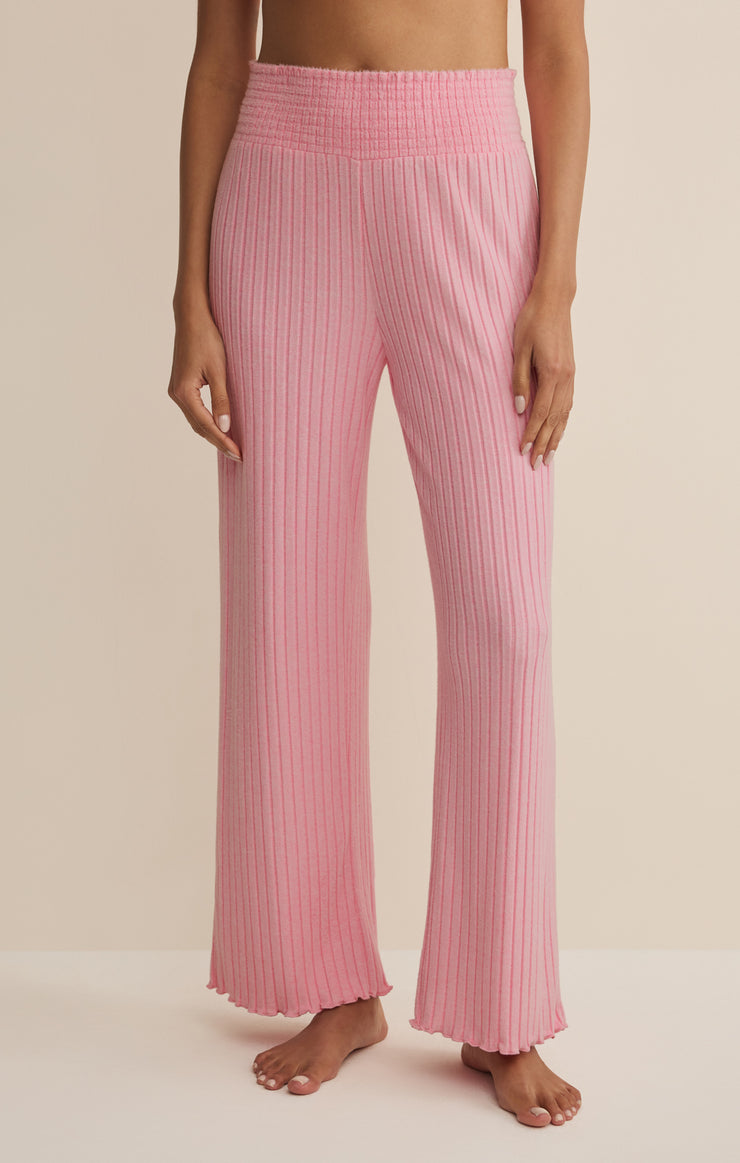Pants Dawn Smocked Silky Rib Pant Passion Fruit