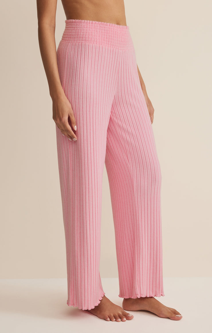 Pants Dawn Smocked Silky Rib Pant Passion Fruit