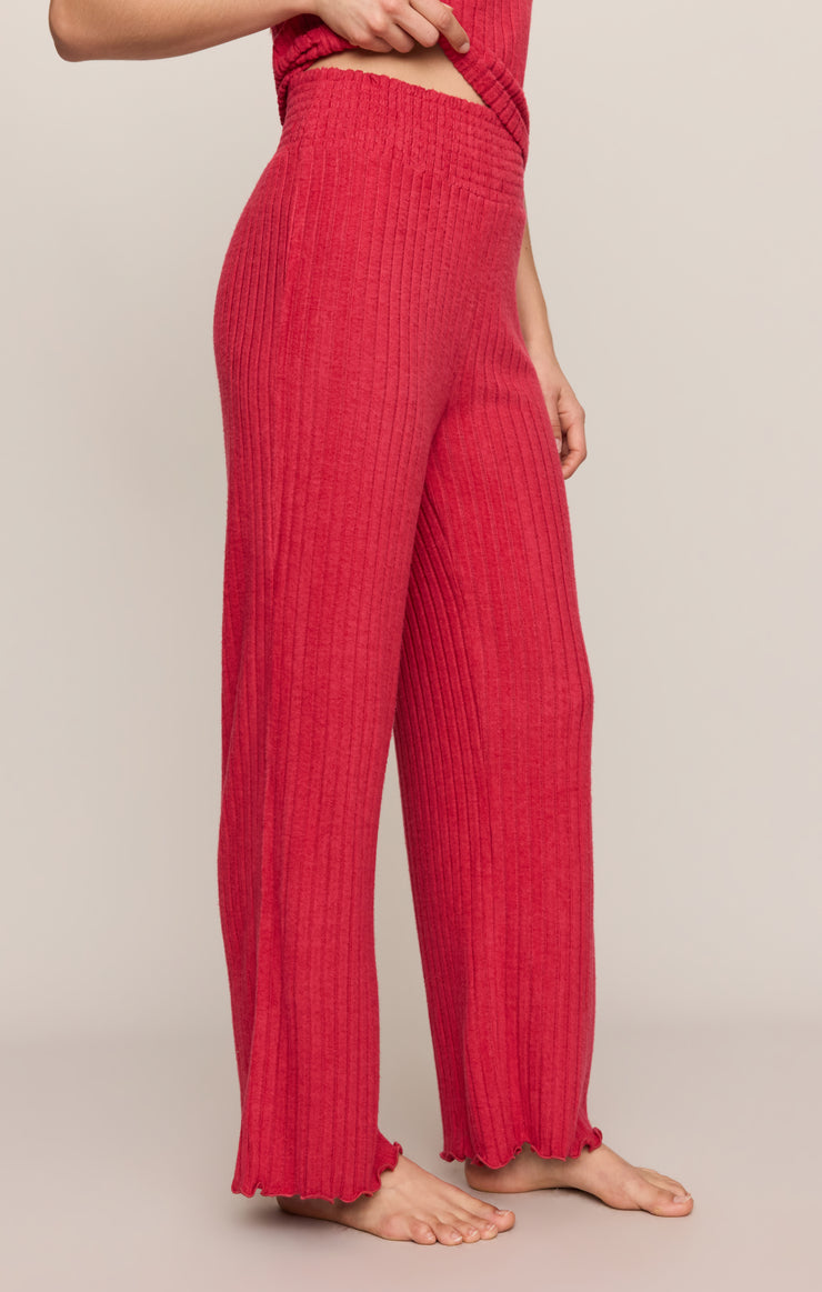 Dawn Smocked Silky Rib Pant