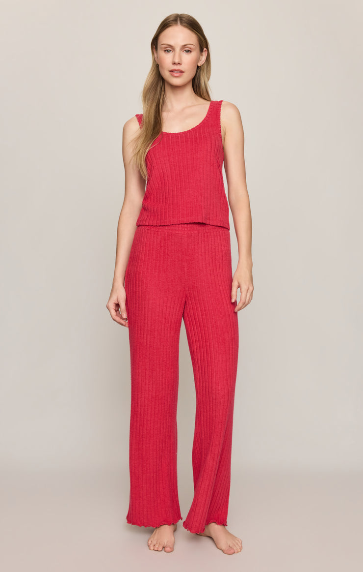 Dawn Smocked Silky Rib Pant