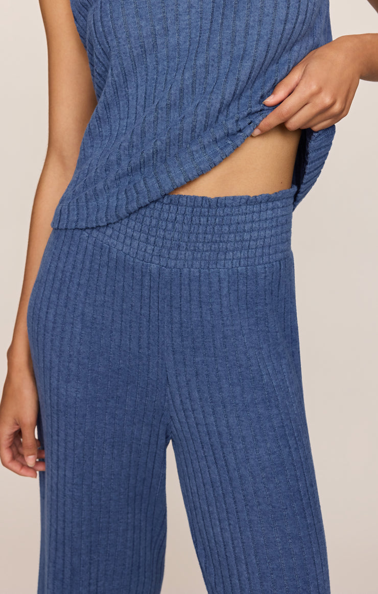 Dawn Smocked Silky Rib Pant