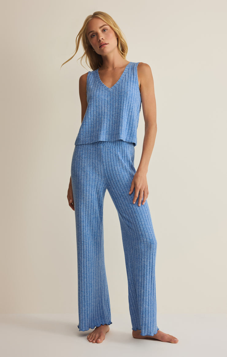 Pants Dawn Smocked Silky Rib Pant Tropical Tide