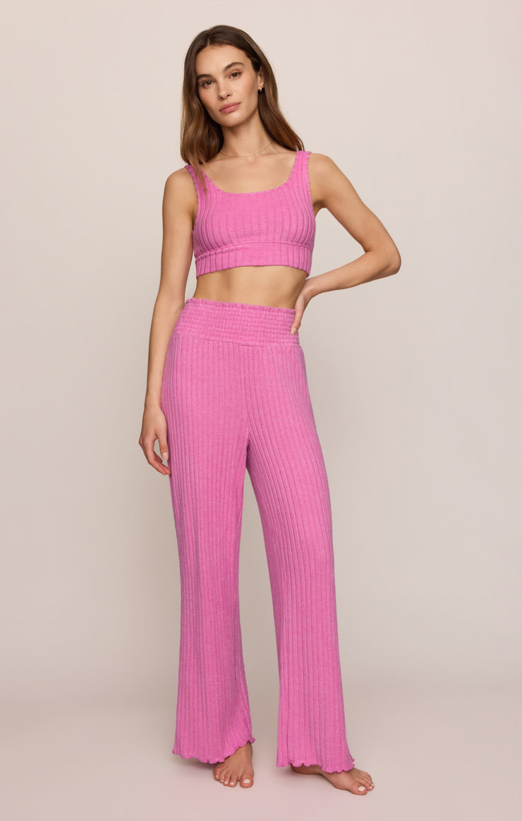 Dawn Smocked Silky Rib Pant