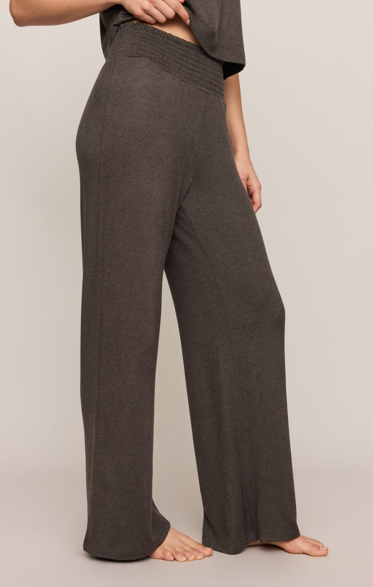 Pants Dawn Smocked Soft Knit Pant Cocoa Bean