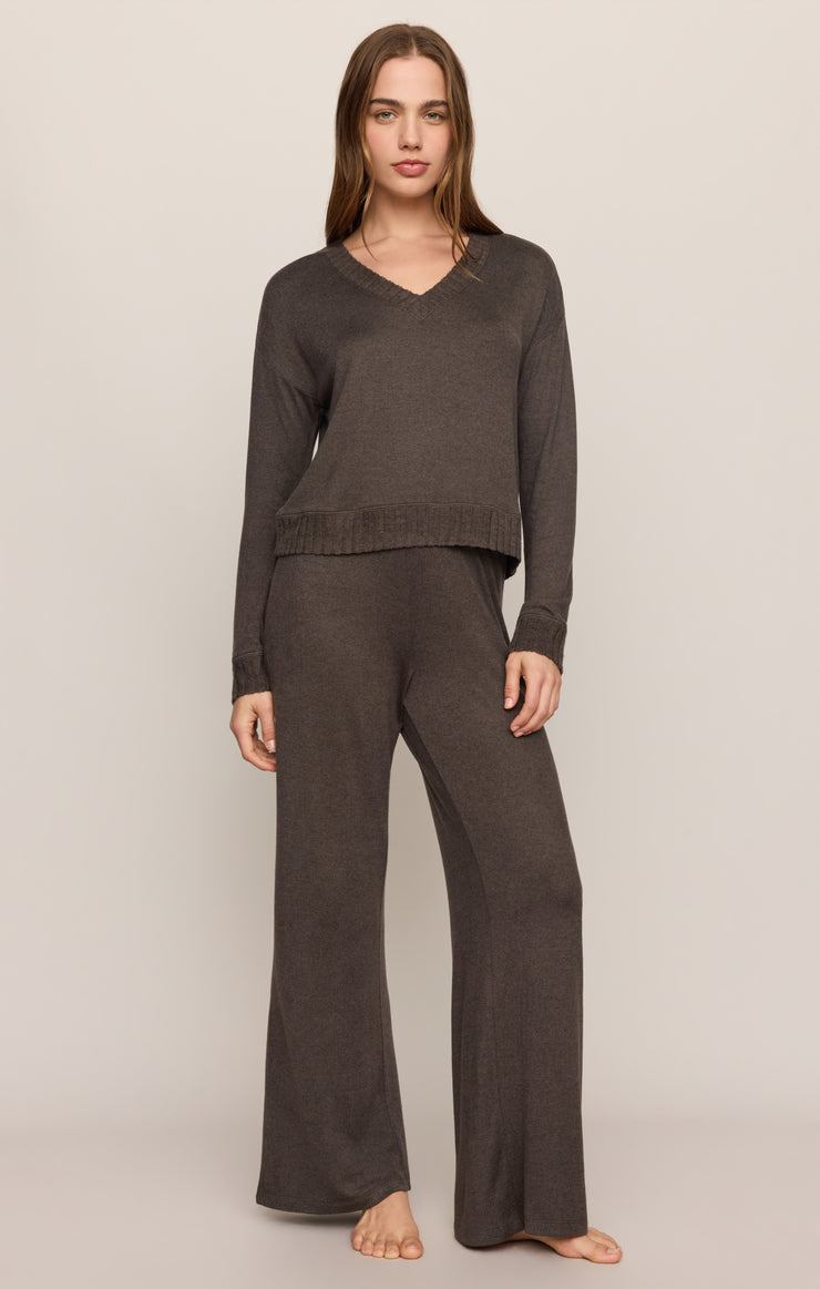 Pants Dawn Smocked Soft Knit Pant Cocoa Bean