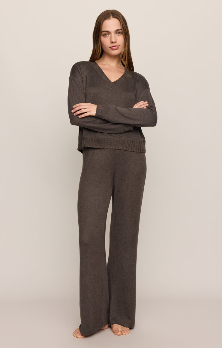 Pants Dawn Smocked Soft Knit Pant Cocoa Bean
