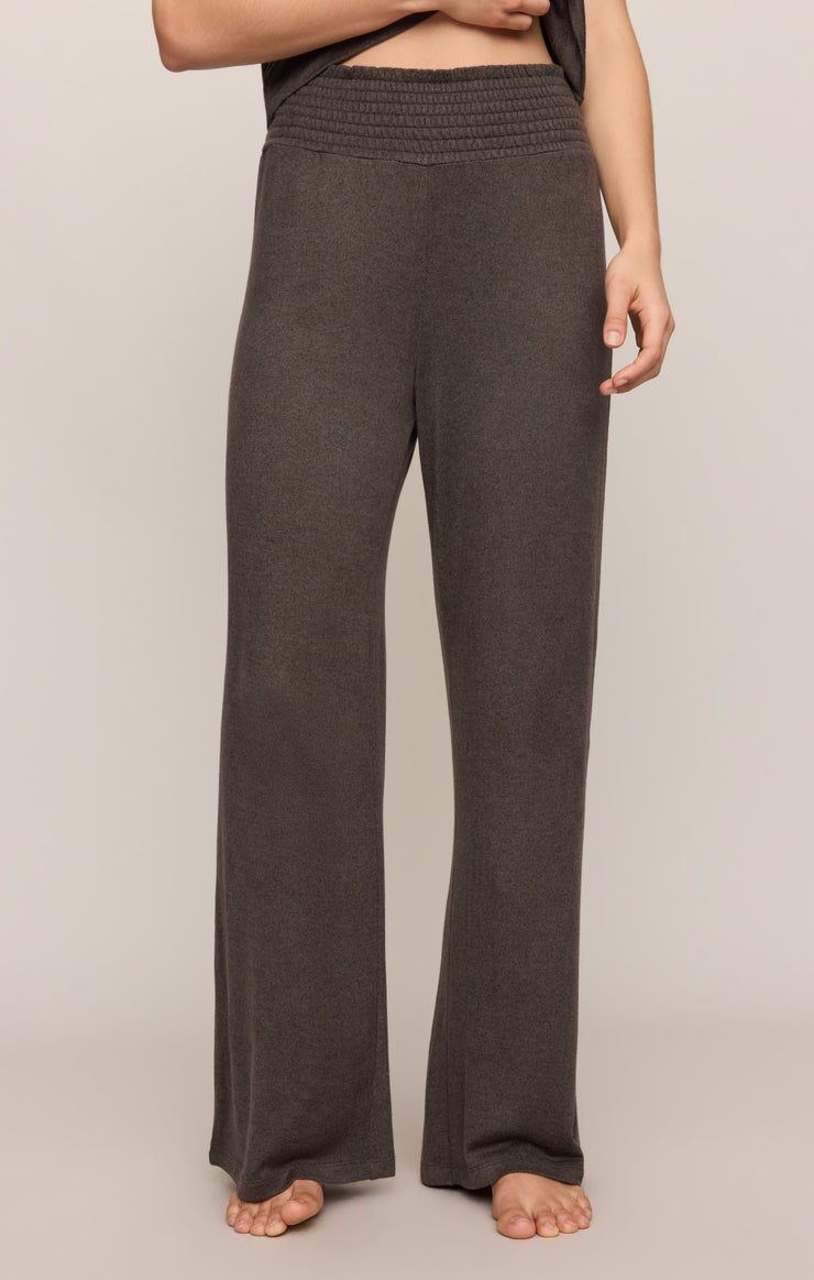 Pants Dawn Smocked Soft Knit Pant Cocoa Bean