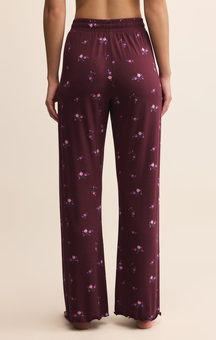 Pants At Ease Ditsy Pant Merlot