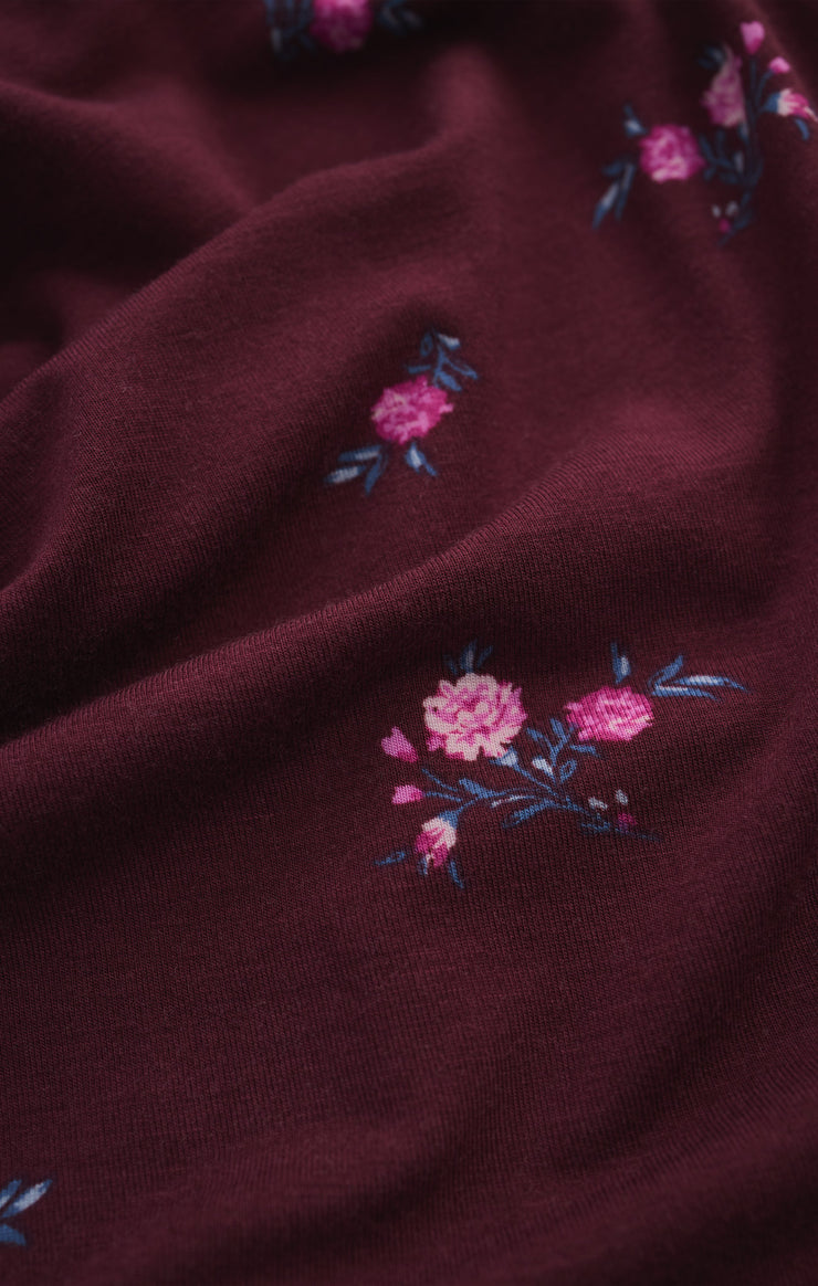 Pants At Ease Ditsy Pant Merlot