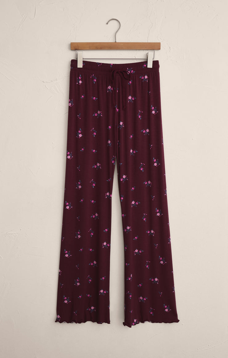 Pants At Ease Ditsy Pant Merlot