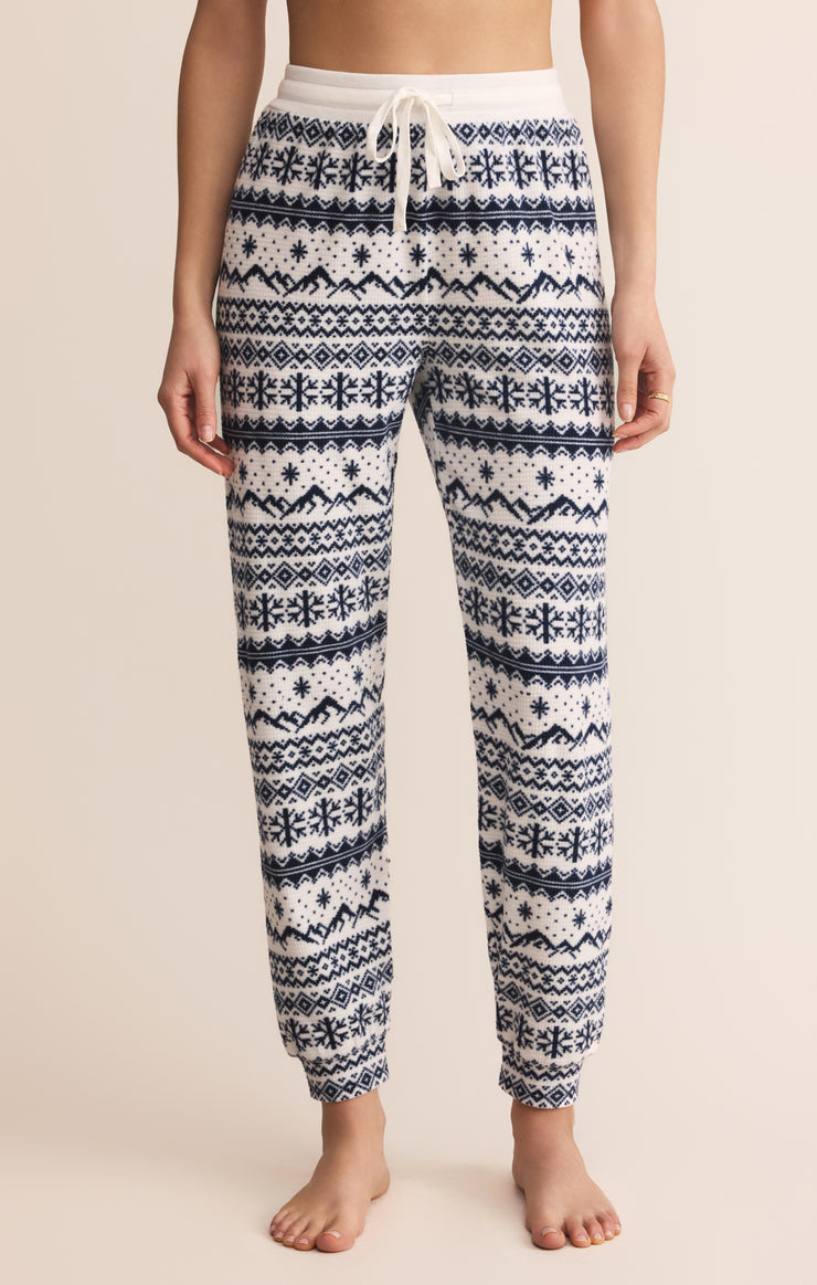 Pants Twilight Fairisle Jogger Vanilla Ice
