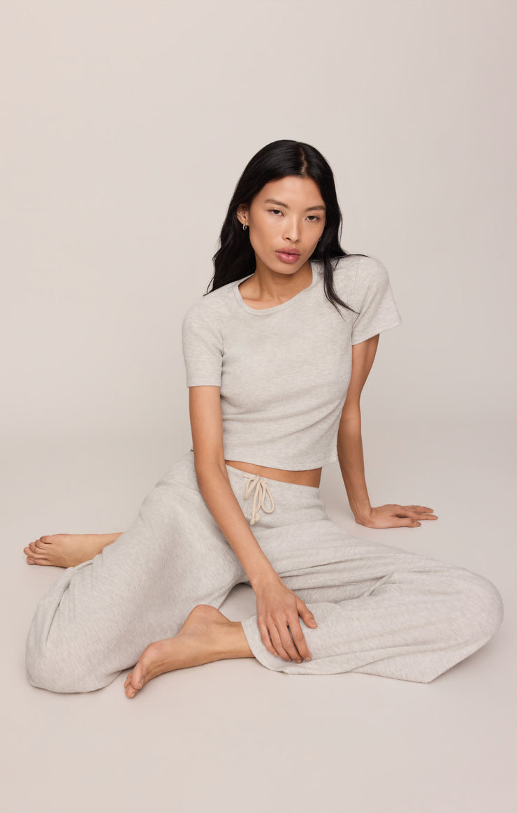 Pants Waffle Brushed Thermal Pant Feather Grey