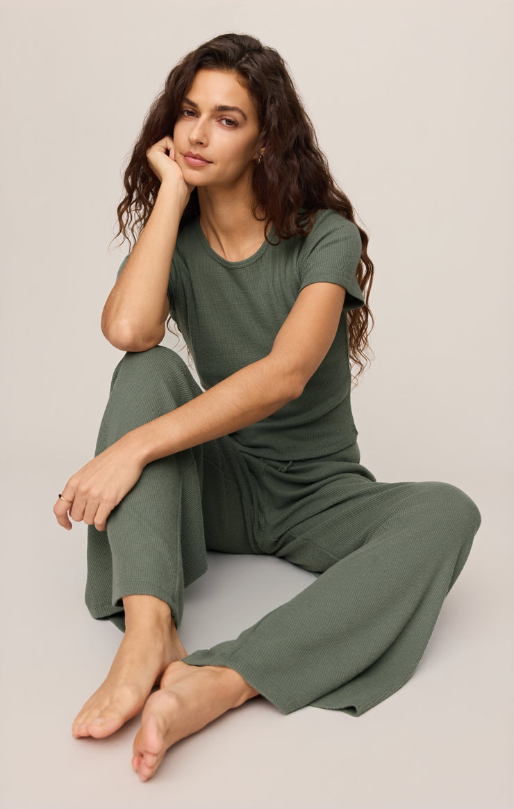 Pants Waffle Brushed Thermal Pant Monstera