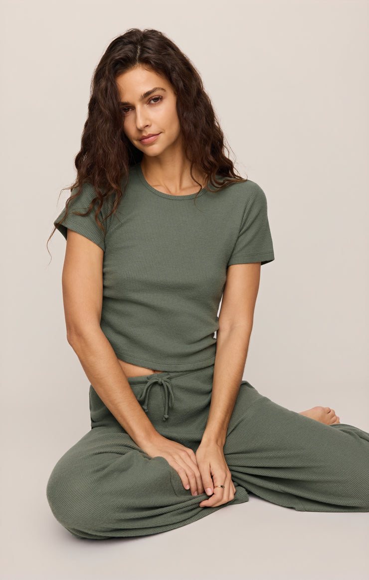 Pants Waffle Brushed Thermal Pant Monstera