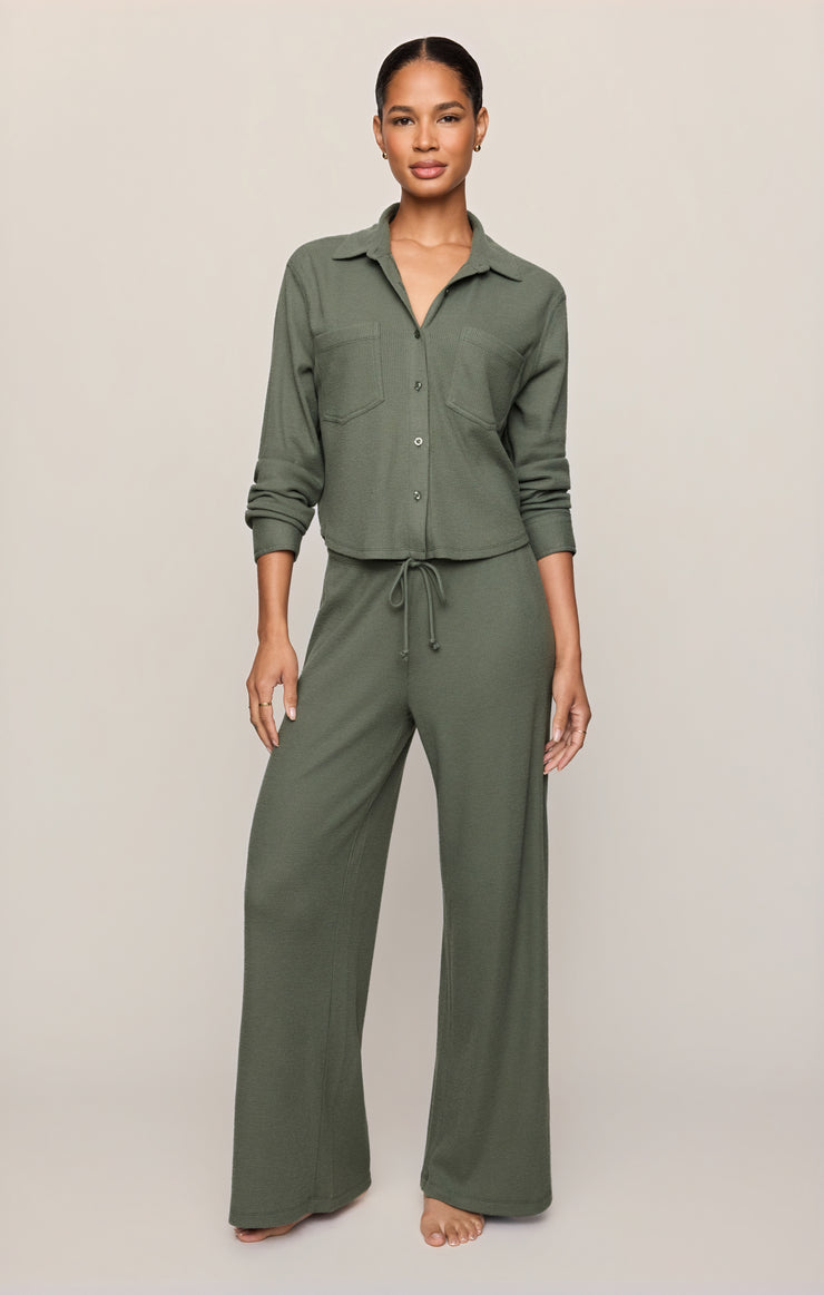 Pants Waffle Brushed Thermal Pant Monstera