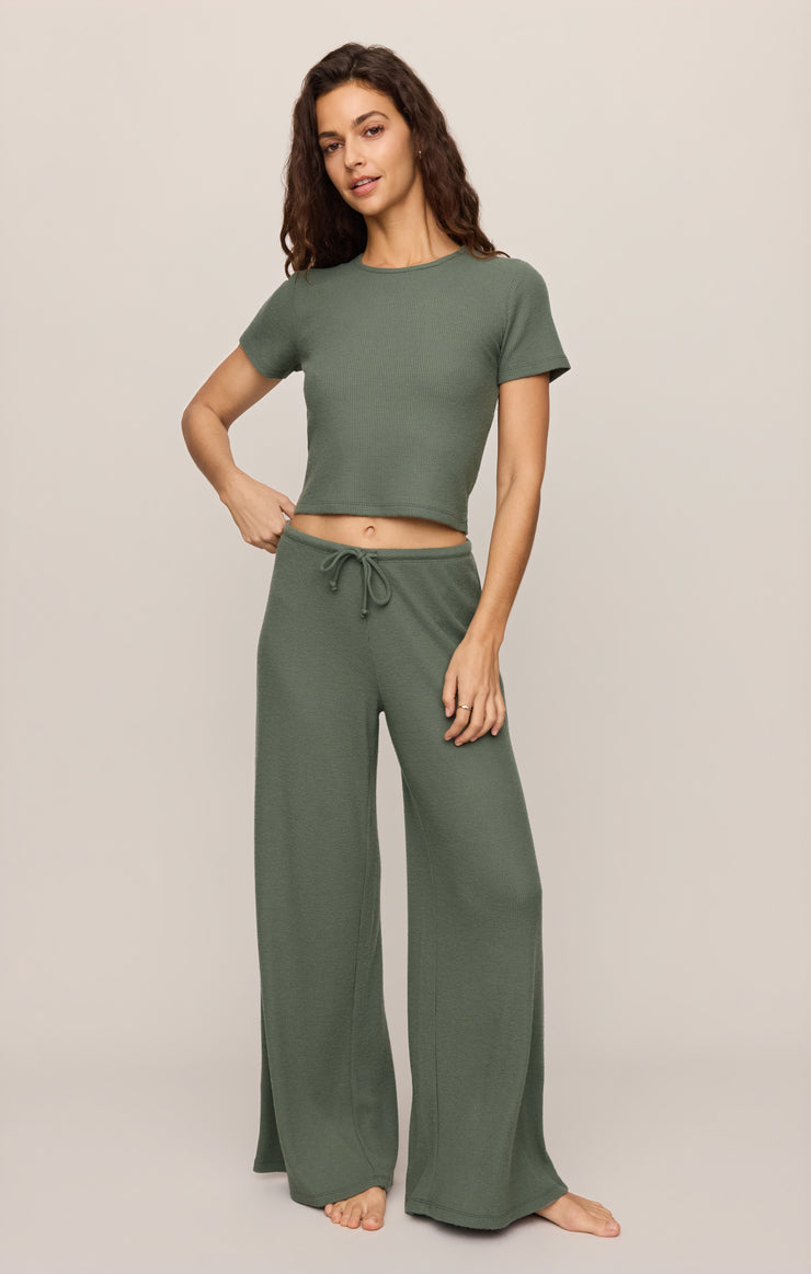 Pants Waffle Brushed Thermal Pant Monstera