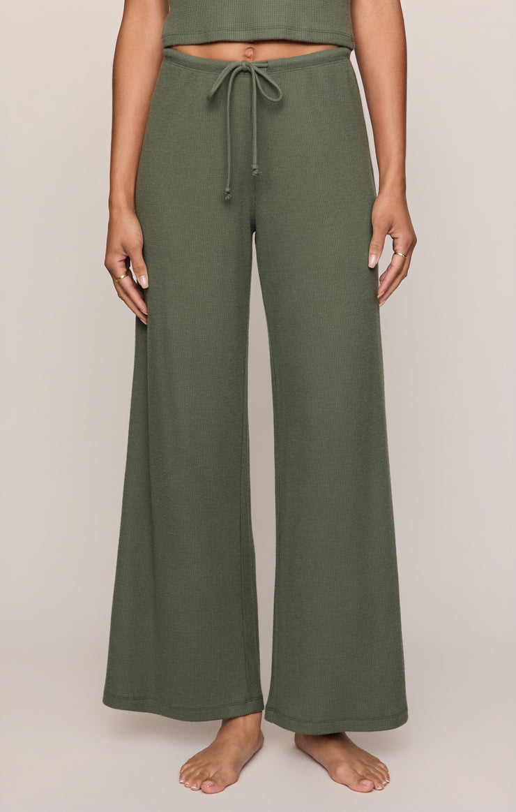 Pants Waffle Brushed Thermal Pant Monstera