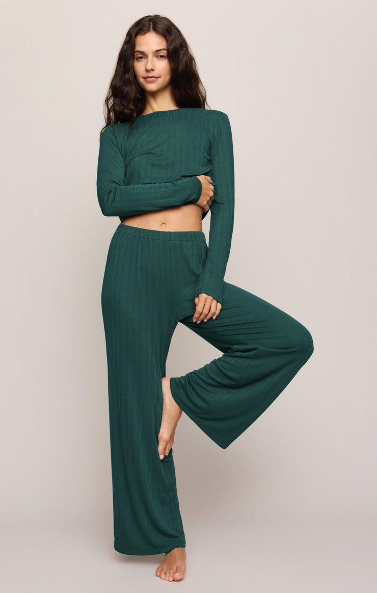 Pants Aries Silky Pointelle Pant Velvet Green