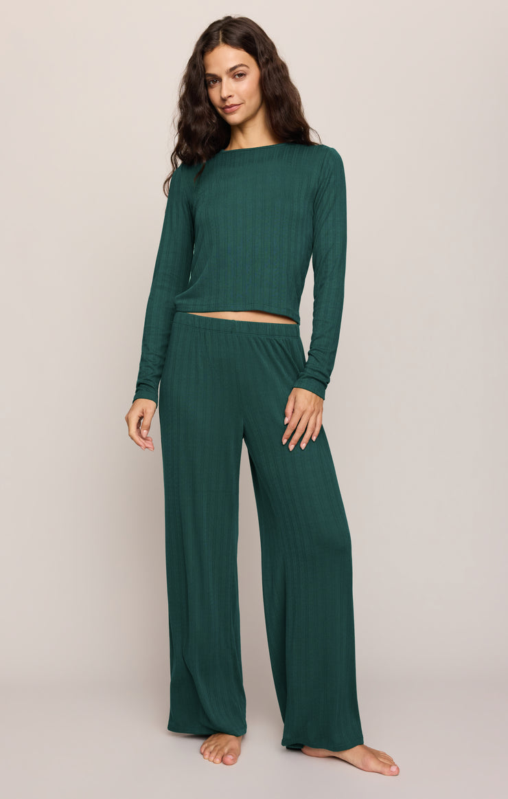 Pants Aries Silky Pointelle Pant Velvet Green