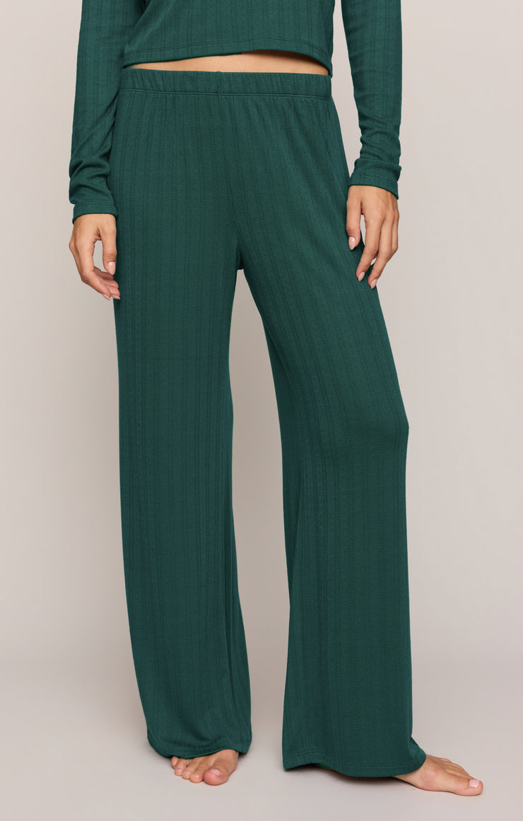 Pants Aries Silky Pointelle Pant Velvet Green