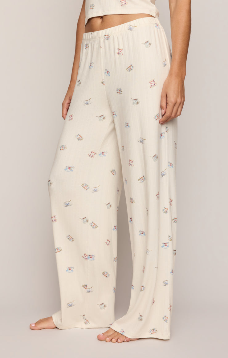 Pants Tea Time Silky Pointelle Pant Vanilla Ice